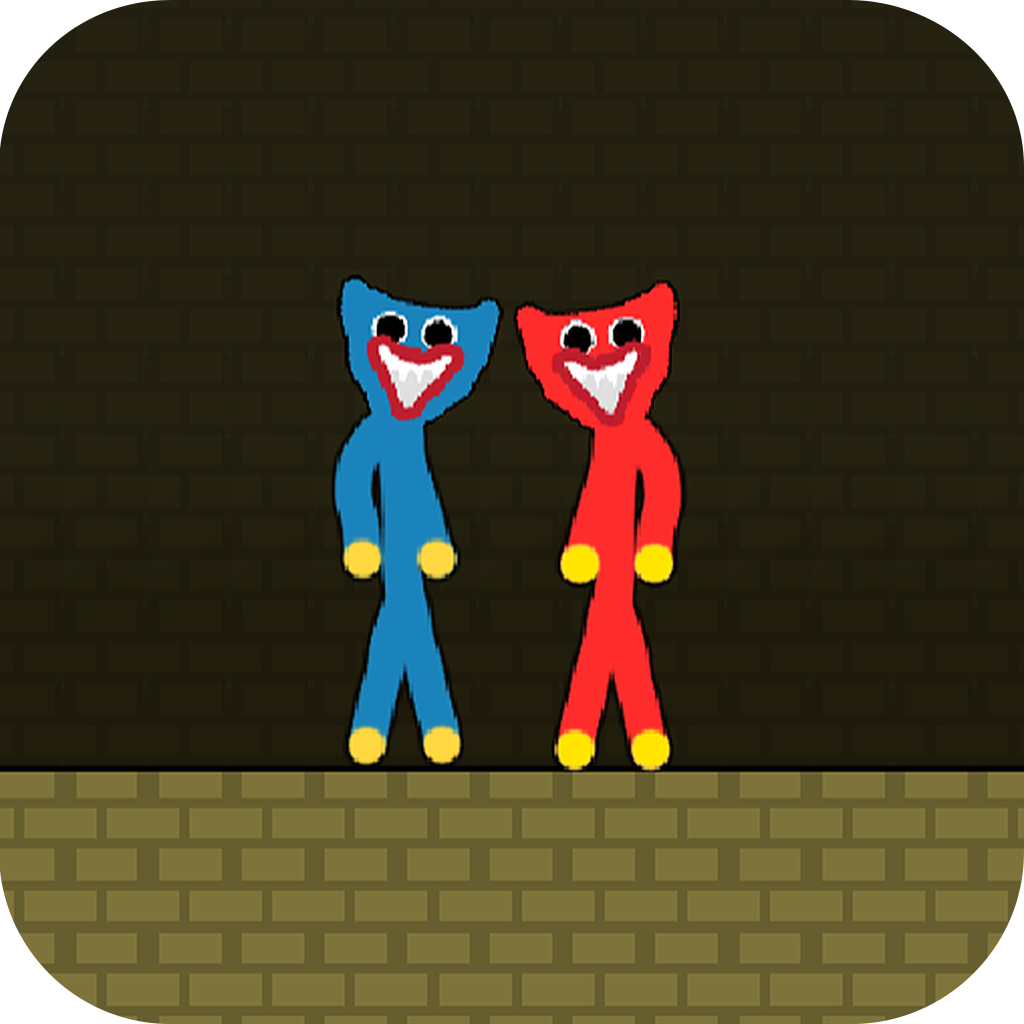 fun Red and Blue Stickman Huggy